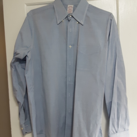 Brooks Brothers Makers 16/34 classic retro blue button down plus bonus - Picture 2 of 14